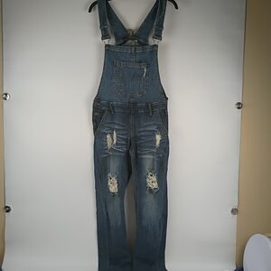 Machine Blue Denim Overalls